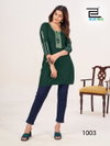 Bloom By Blue Hills Rayon Side Cut Short Kurtis Wholesale Market In Surat